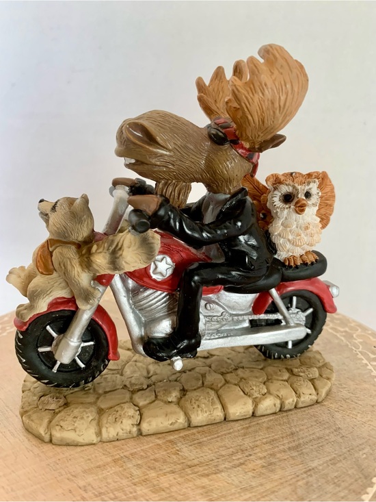 Other - Lipco Moose Motorcycle Rider Couple Figurine